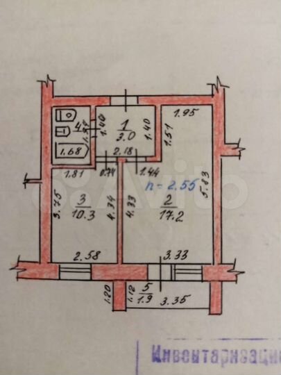 1-к. квартира, 35,7 м², 5/5 эт.