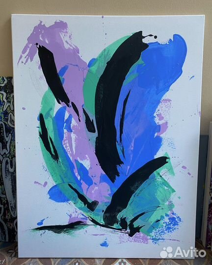 Картина абстракция акрил