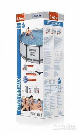 Каркасный бассейн 366х100 см 9150л Bestway 56418