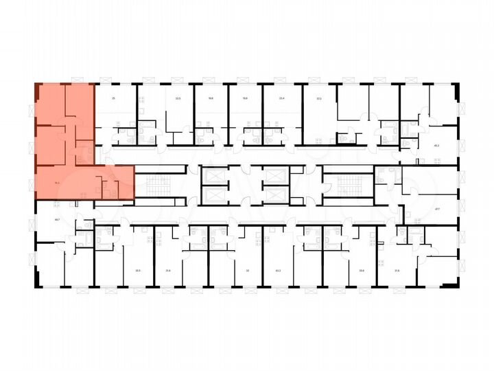 3-к. квартира, 78,3 м², 8/25 эт.