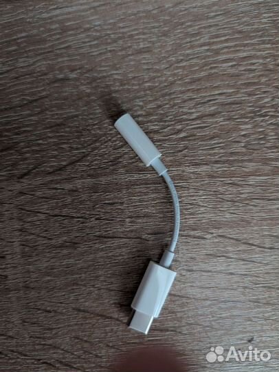 Наушники Apple 3,5 + переходник с type-c на 3,5