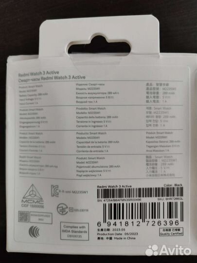Smart часы xiaomi redmi watch 3 active