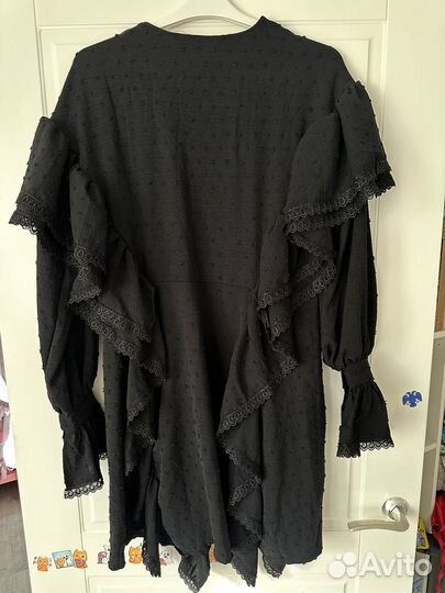 Платье рубашка с рюшами