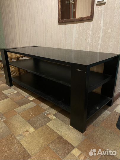 Стеклянная тумба под тв телевизор