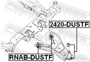 Опора шаровая renault duster 2011- 2420-dustf 2