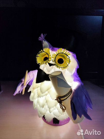 Светильник. букет. сова