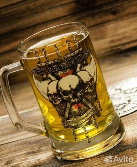 Пивной бокал sinners bones