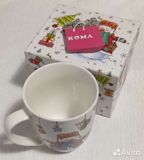 Новогодний подарок кружка с магнитом