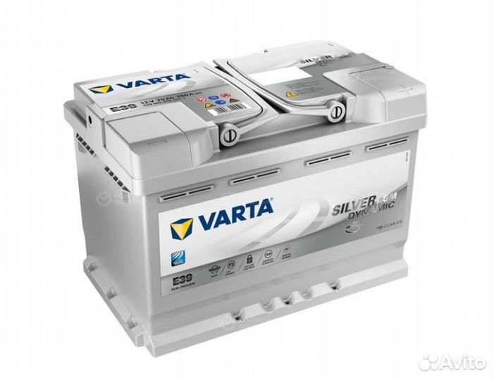 Аккумулятор 70 Ач AGM Varta на Бмв Ауди Мерседес