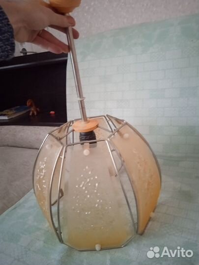 Люстра СССР цветной пластик