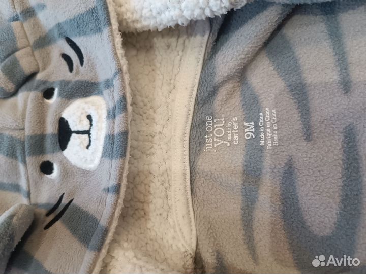 Флисовый комбинезон carters 74 и пинетки