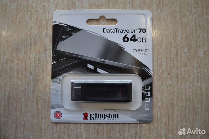 Usb флешка 64 Gb kingston data traveler 70
