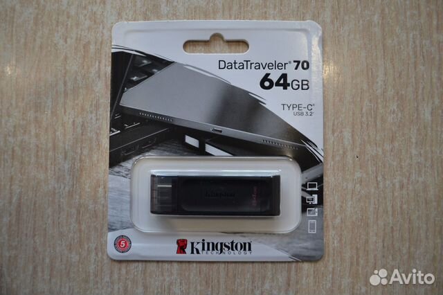 Usb флешка 64 Gb kingston data traveler 70