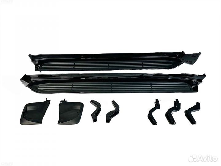 Подножки Toyota Land Cruiser 300 черные L6144