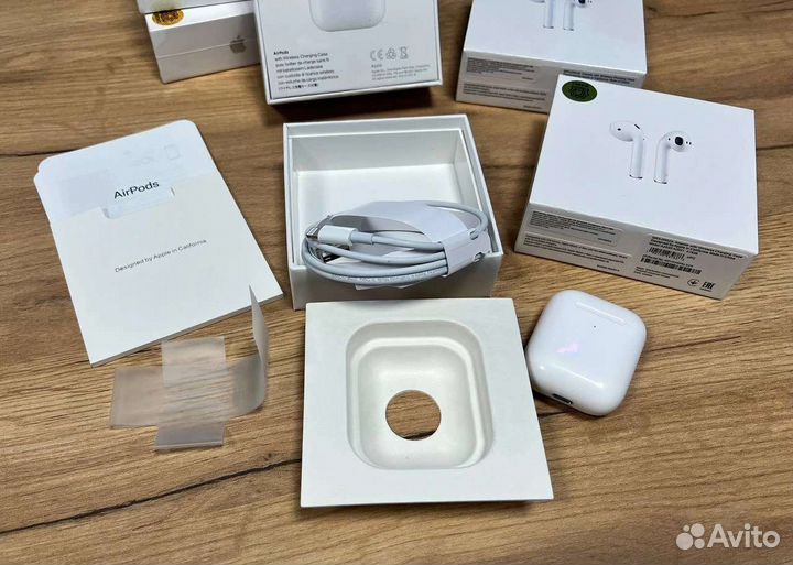 Airpods 2 premium + чехол в подарок