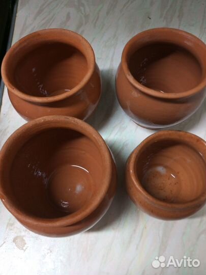 Горшок для запекания, глиняный