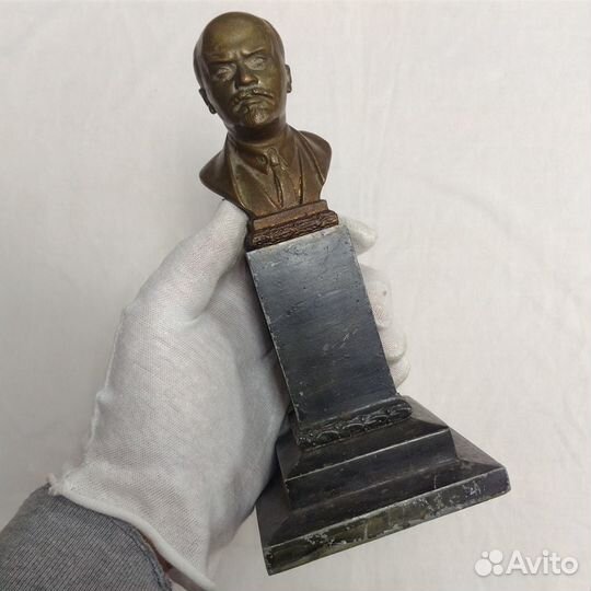 Бюст Ленина 1955 года, бронза мрамор Соцреализм