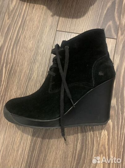 Ботильоны женские черный замшевые lacoste 39 разме