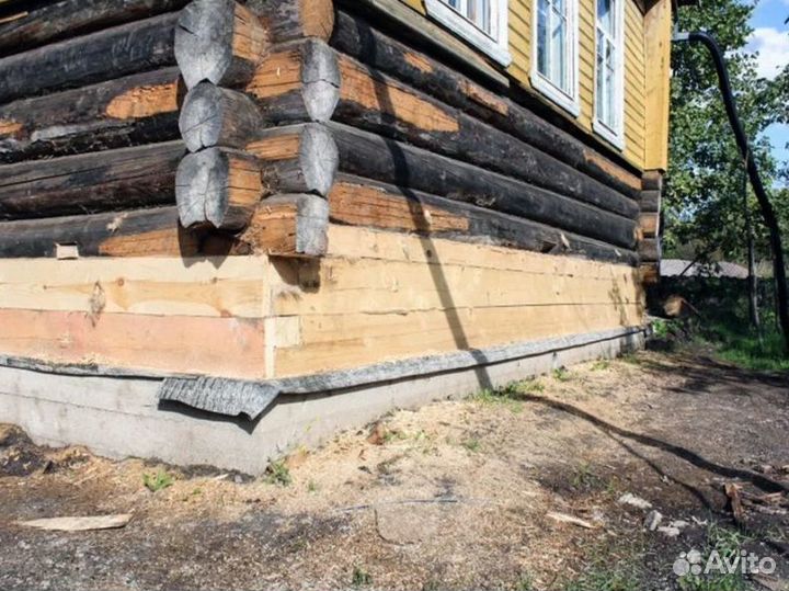 Подъём дома замена венцов ремонт