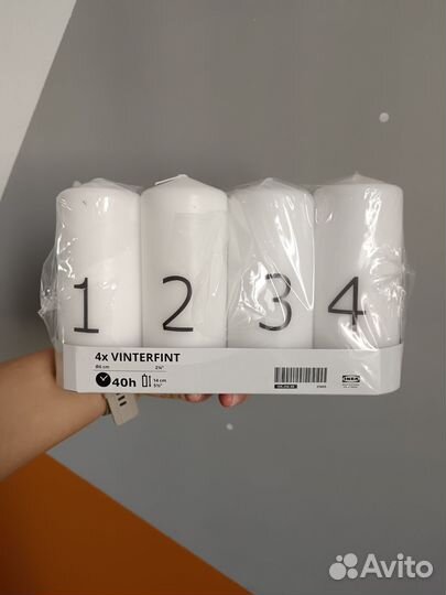 Свечи Икеа на детский день рождения 1, 2,3,4 цифра