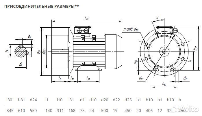 Электродвигатель аир 250S8 (37кВт-750об) новый
