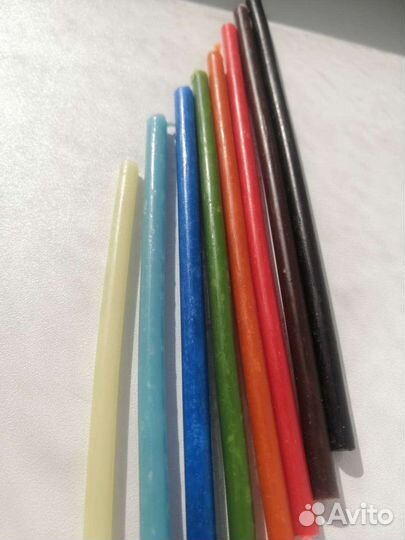 Свечи восковые цветные