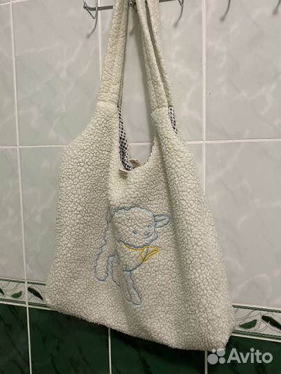 Сумка плюшевая шоппер