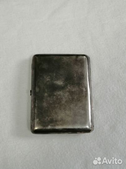 Портсигар агитация. Серебро 875 проба.20-30г