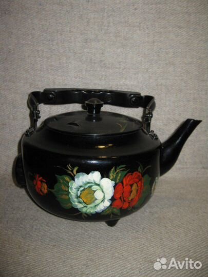 Электрический чайник СССР роспись рабочий новый