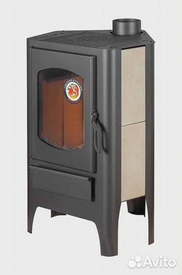 Печь-камин бавария эко угловая с плитой Экокамин