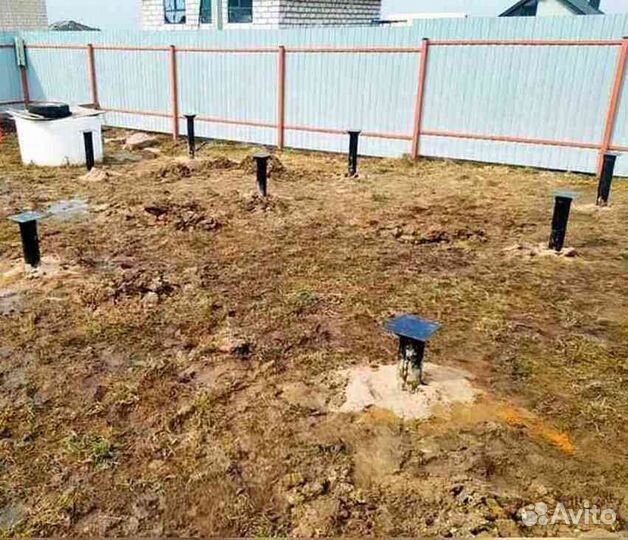 Монтаж винтовых свай Винтовые сваи