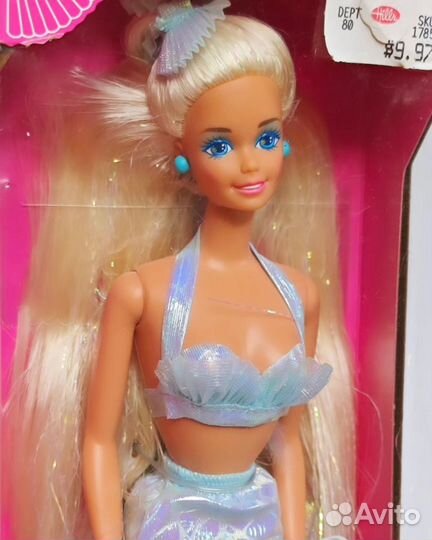 Mermaid Barbie Blonde Light Blue