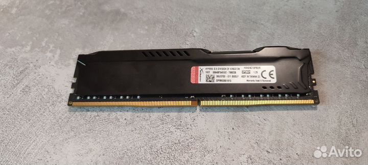 Kingston HyperX fury Black Series 8гб 2400мгц DDR4