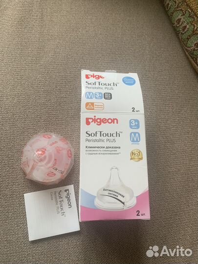 Соска антиколиковая 3+ для бутылочки Pigeon