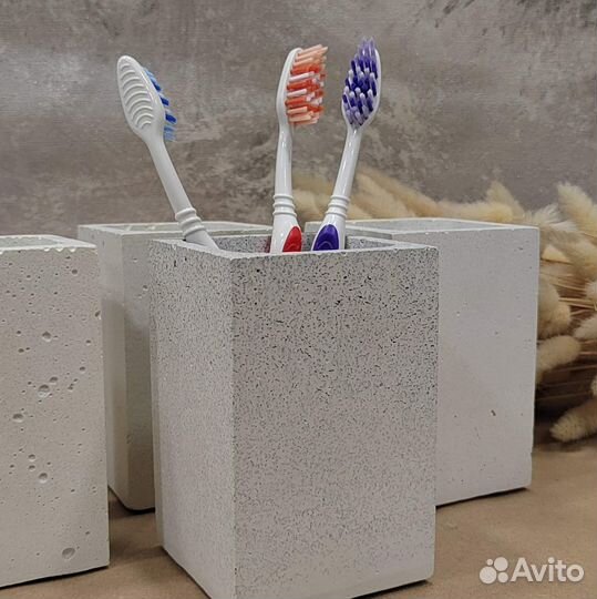 Бетонный органайзер / стакан для ванной