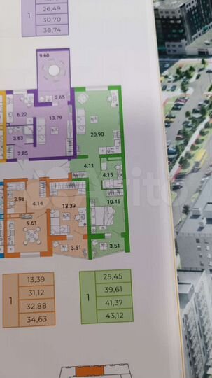 1-к. квартира, 42,8 м², 4/9 эт.