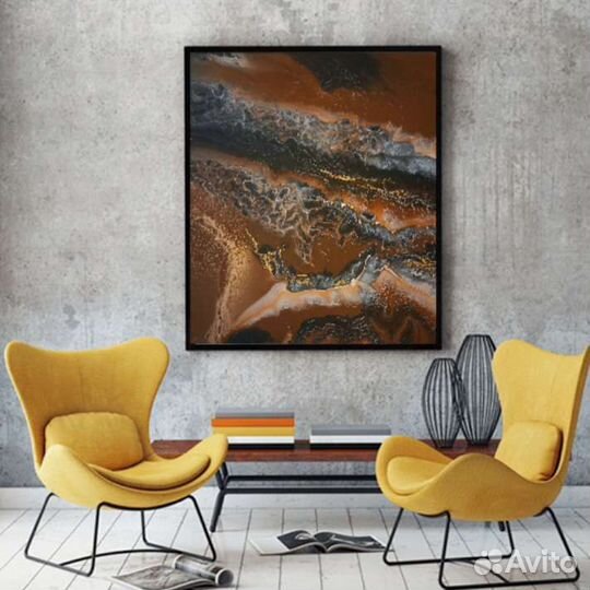 Картина флюид арт