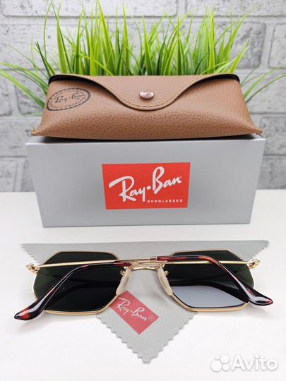 Очки Ray Ban Octagonal 3556 Зеркальное Золото