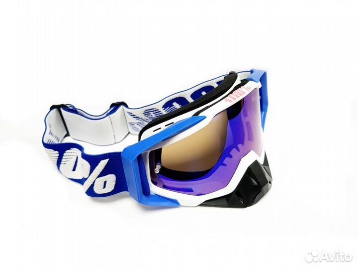 Мотокросс очки 100% Racercraft синий-белый