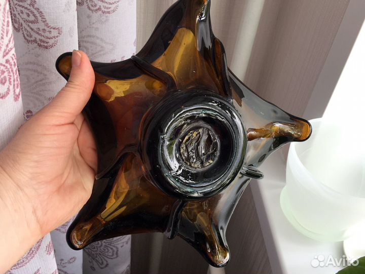 Ваза цветное стекло винтаж