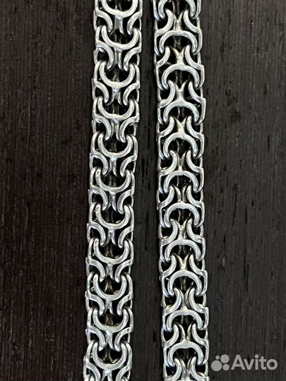 Цепь сеpебpяная pодированнaя 