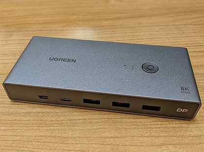 KVM переключатель с Display Port 8k USB-C Ugreen