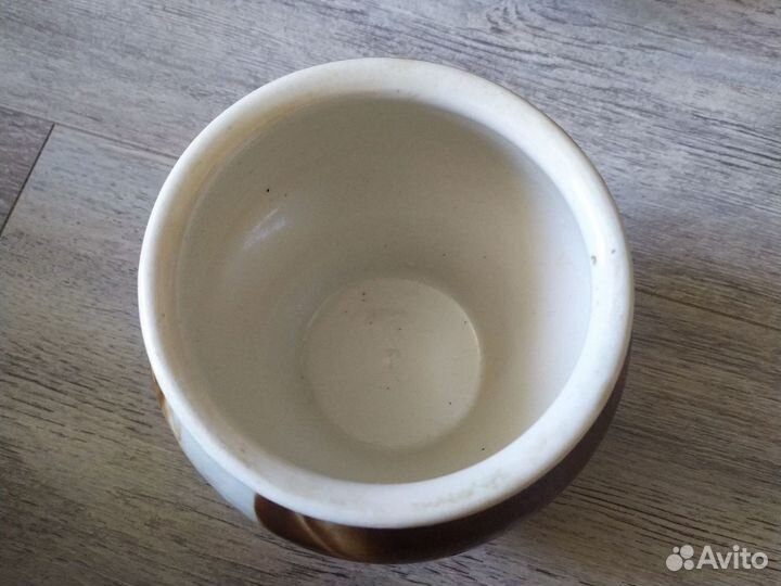 Горшок керамический большой и 3 маленьких