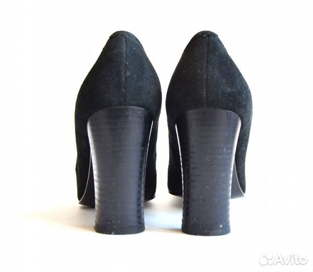 Женские черные туфли на высоком каблуке Италия 38