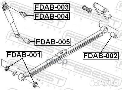 Сайлентблок заднего амортизатора ford transit T