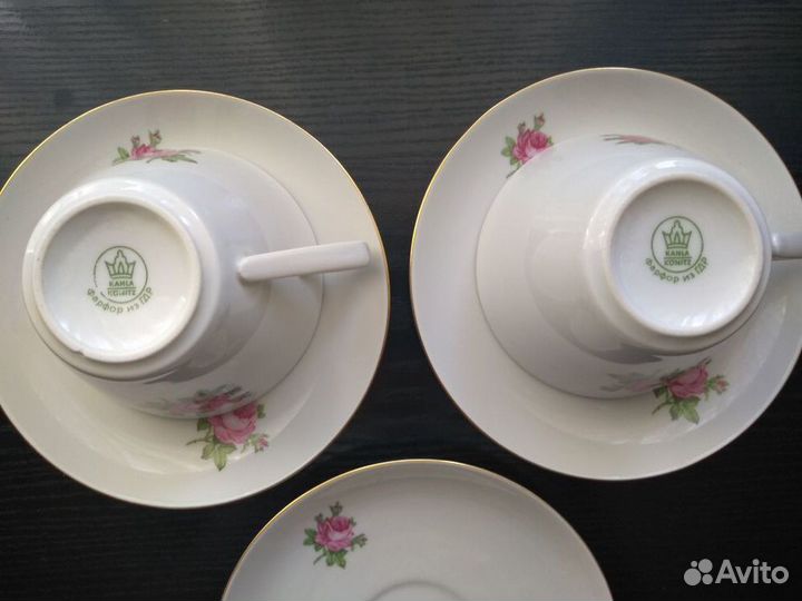 Чайные пары гдр, тарелки Кахла и Япония