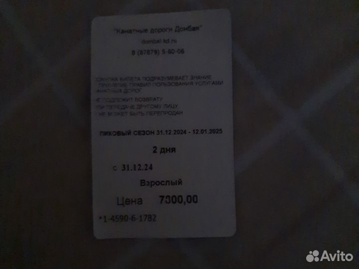 Скипасс Домбай