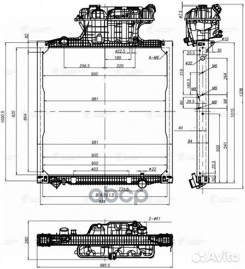 Радиатор охл. LRc 1281 luzar