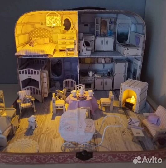 Кукольный домик чемодан, мебель, для лол, барби