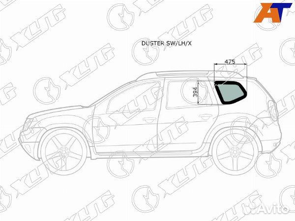 Стекло кузова боковое (не опускное) dacia duster